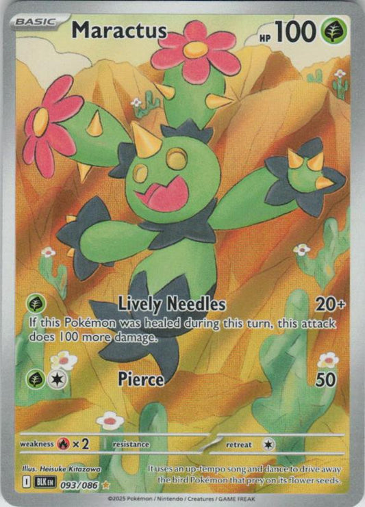 Maractus 093/086 Illustration Rare Black Bolt Holo NM/M