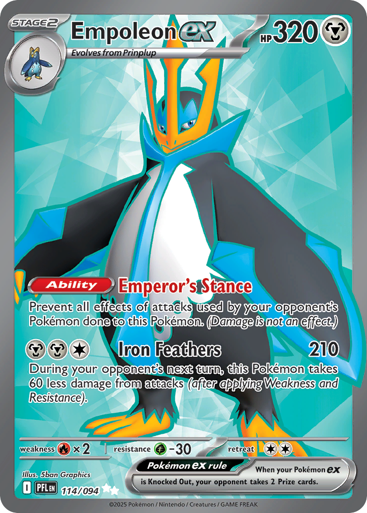 Empoleon ex 114/094 Ultra Rare Phantasmal Flames NM/M