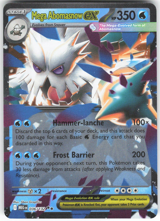 Mega Abomasnow ex - Double Rare ME01: Mega Evolution 036/132 NM