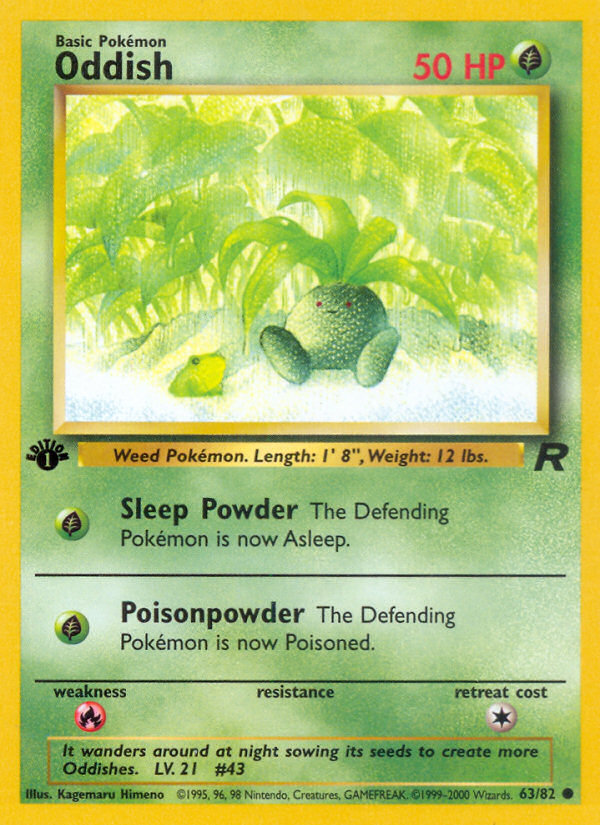 Oddish 63/82 Common Team Rocket Unlimited NM/M