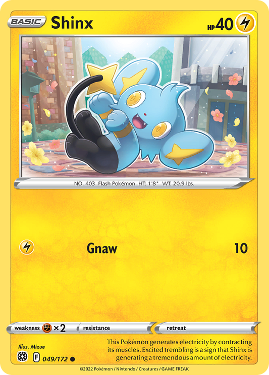 Shinx 049/172 Common Reverse Holo Brilliant Stars NM/LP