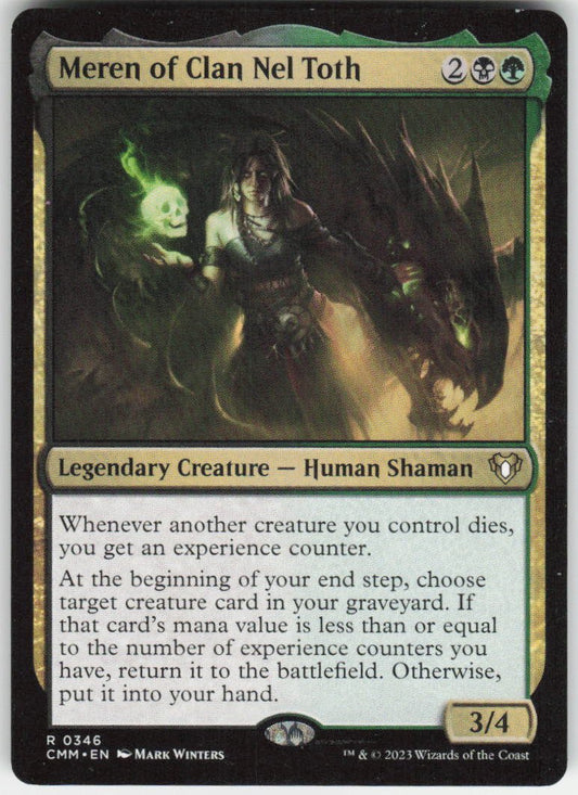 Meren of Clan Nel Toth R Commander Masters 346 NM