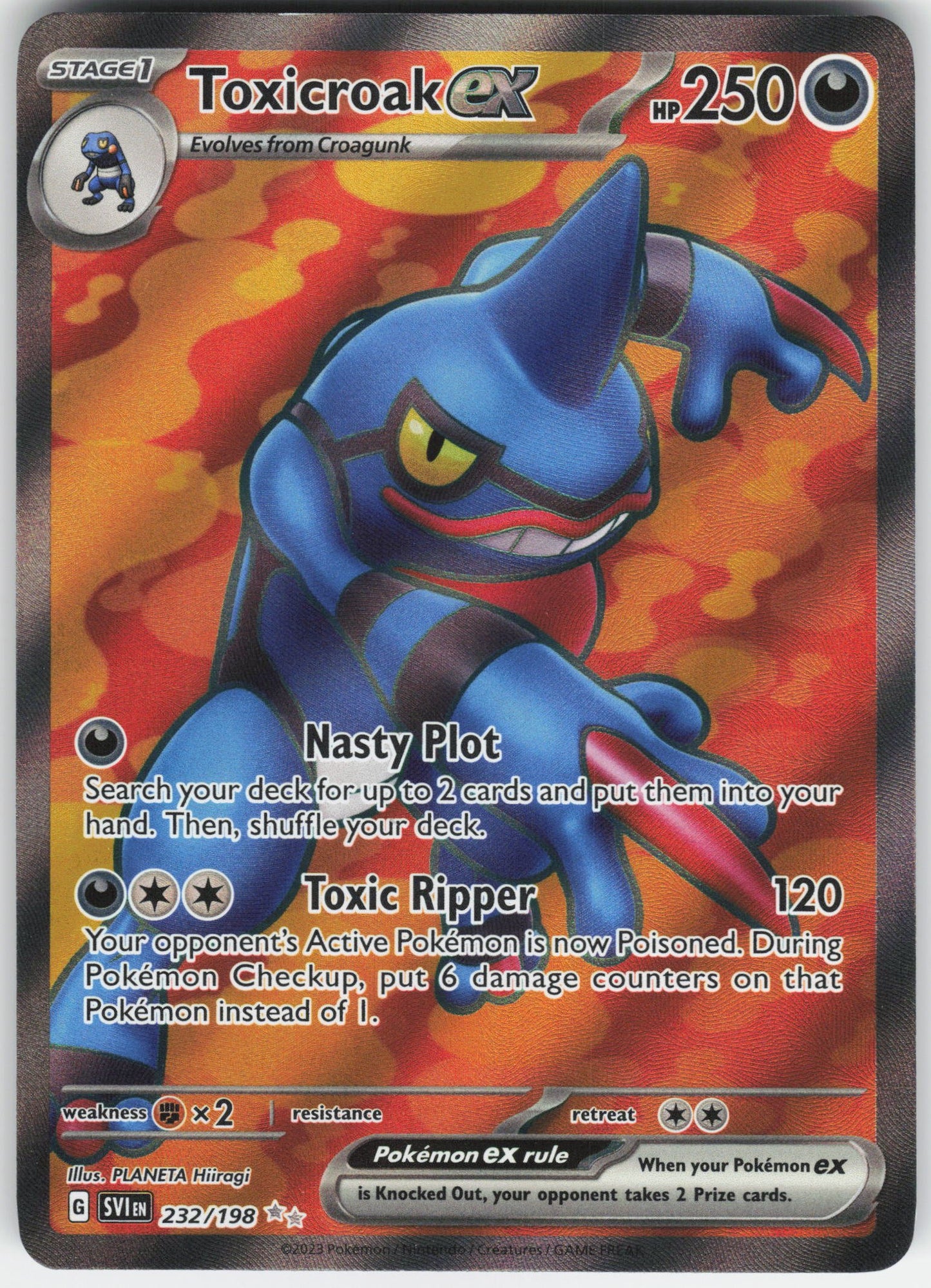 Toxicroak ex Ultra Rare SV01: Scarlet & Violet Base Set 232/198 NM