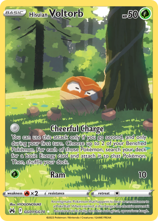 Hisuian Voltorb GG01/GG70 Crown Zenith Galarian Gallery Holo NM/M