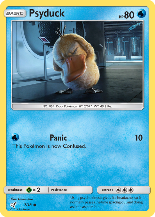 Psyduck 7/18 Common Detective Pikachu NM/M