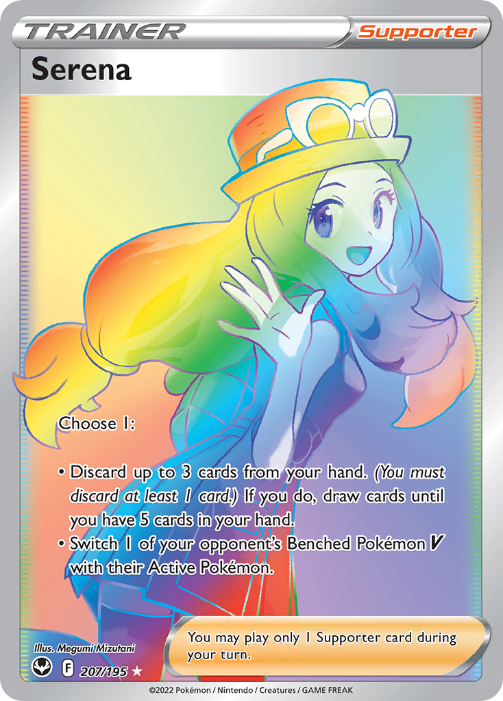 Serena 207/195 Rainbow Rare Silver Tempest NM/M