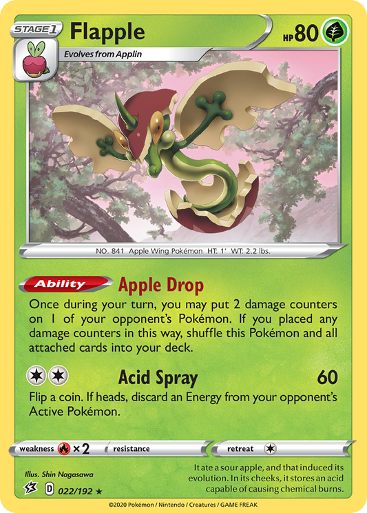 Flapple 022/192 Rare Rebel Clash Holo NM/LP