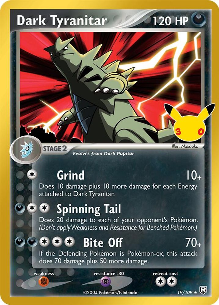 Dark Tyranitar 19/109 ME: 30th Celebration Classic Collection Holo NM/M