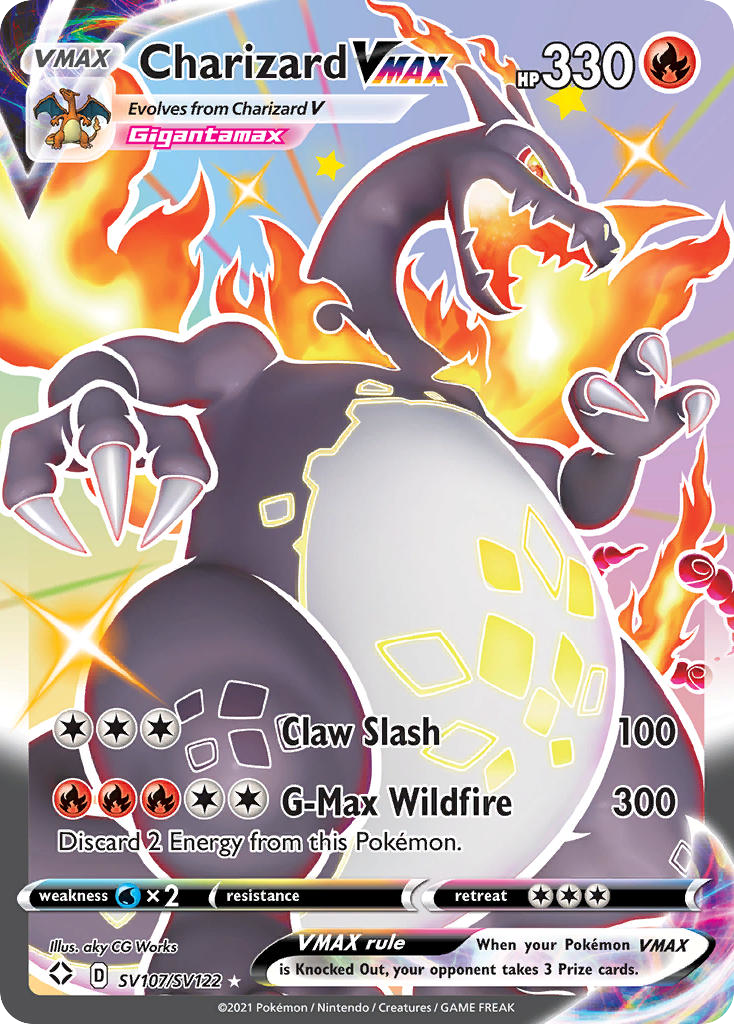Charizard VMAX SV107/SV122 VMAX Rare Shining Fates Shiny Vault Holo NM/M