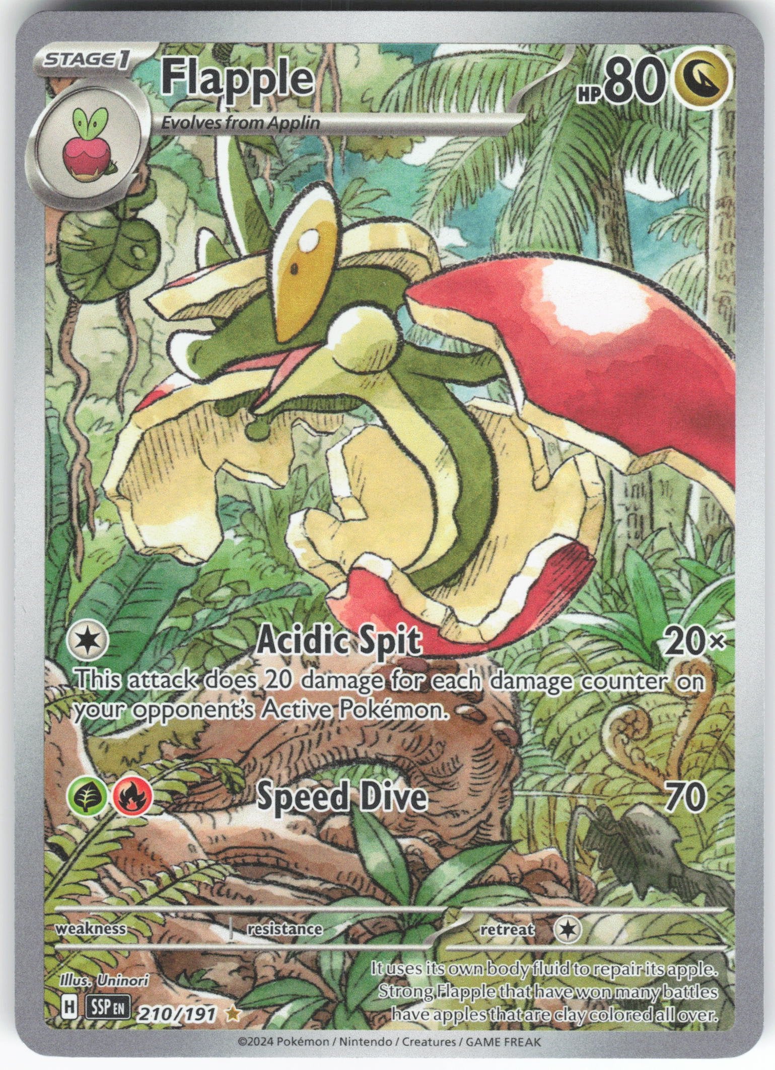 Flapple - Illustration Rare SV08: Surging Sparks 210/191 NM