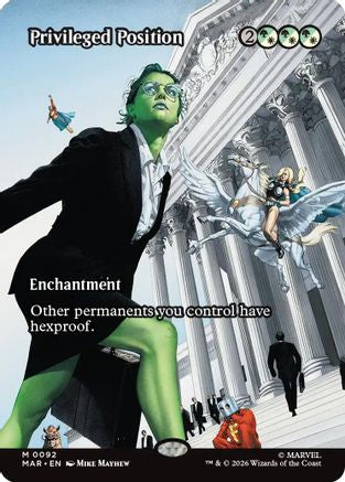 Privileged Position (Borderless) 92 Foil Marvel Universe Eternal-Legal NM/M