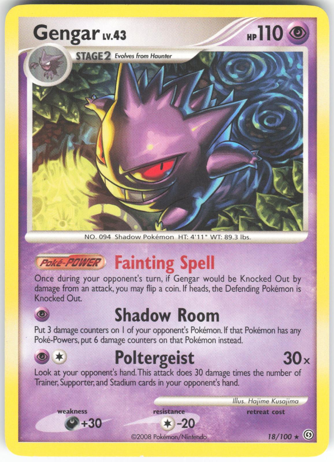 Gengar 18/100 Rare Stormfront LP