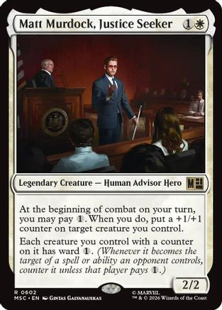 Matt Murdock, Justice Seeker 602 Foil Rare Commander: Marvel Super Heroes NM/M