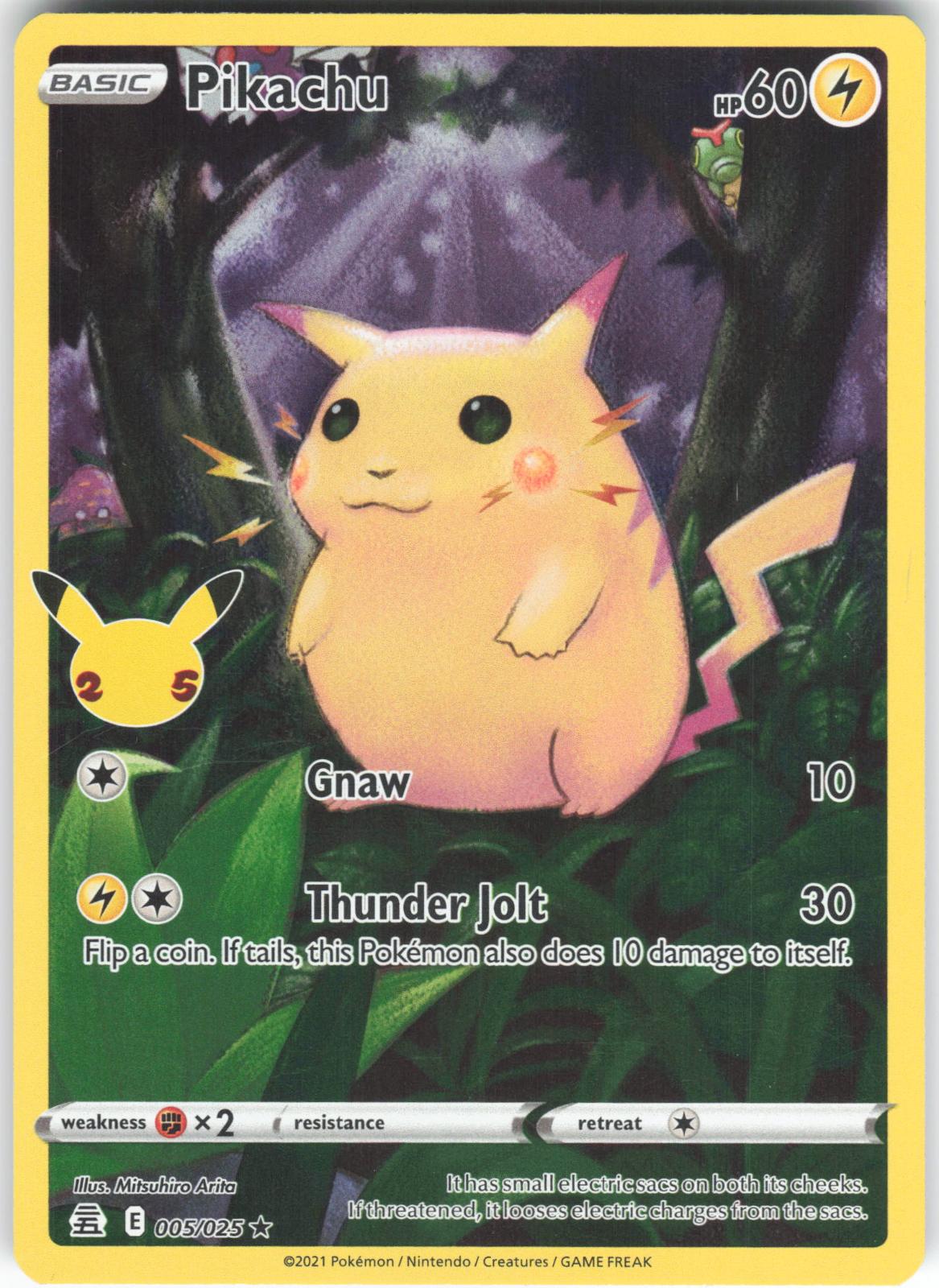 Pikachu 005/025 Rare Celebrations Holo LP