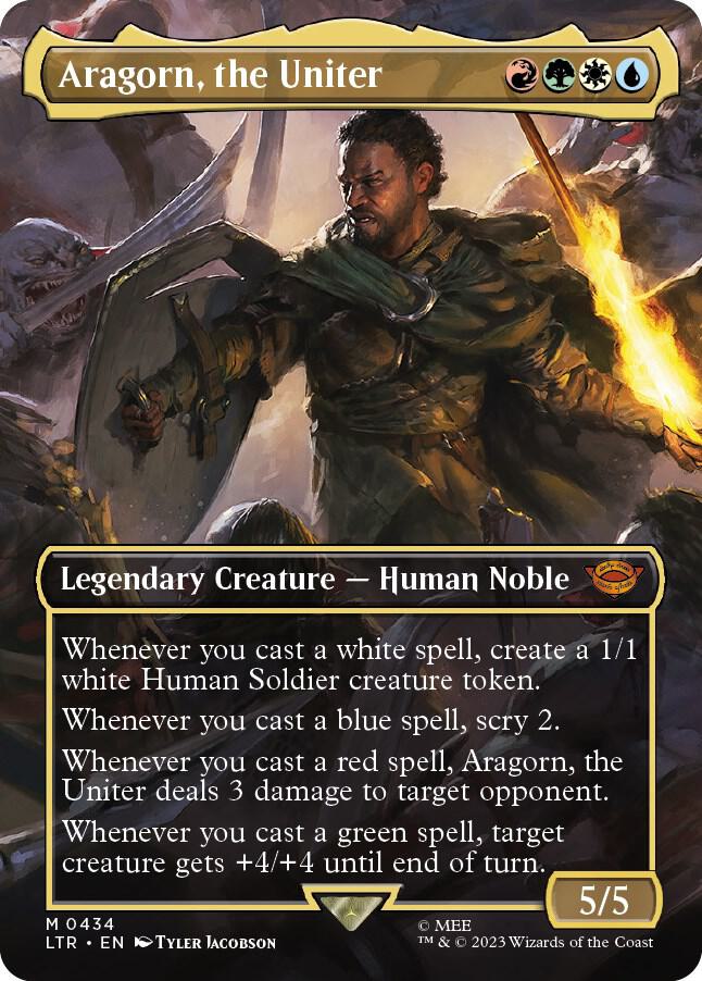 Aragorn, the Uniter (Borderless) 434 Universes Beyond: The Lord of the Rings: Tales of Middle-earth NM/M