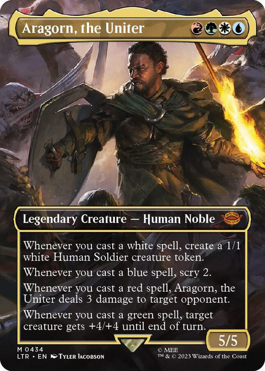 Aragorn, the Uniter (Borderless) 434 Universes Beyond: The Lord of the Rings: Tales of Middle-earth NM/M