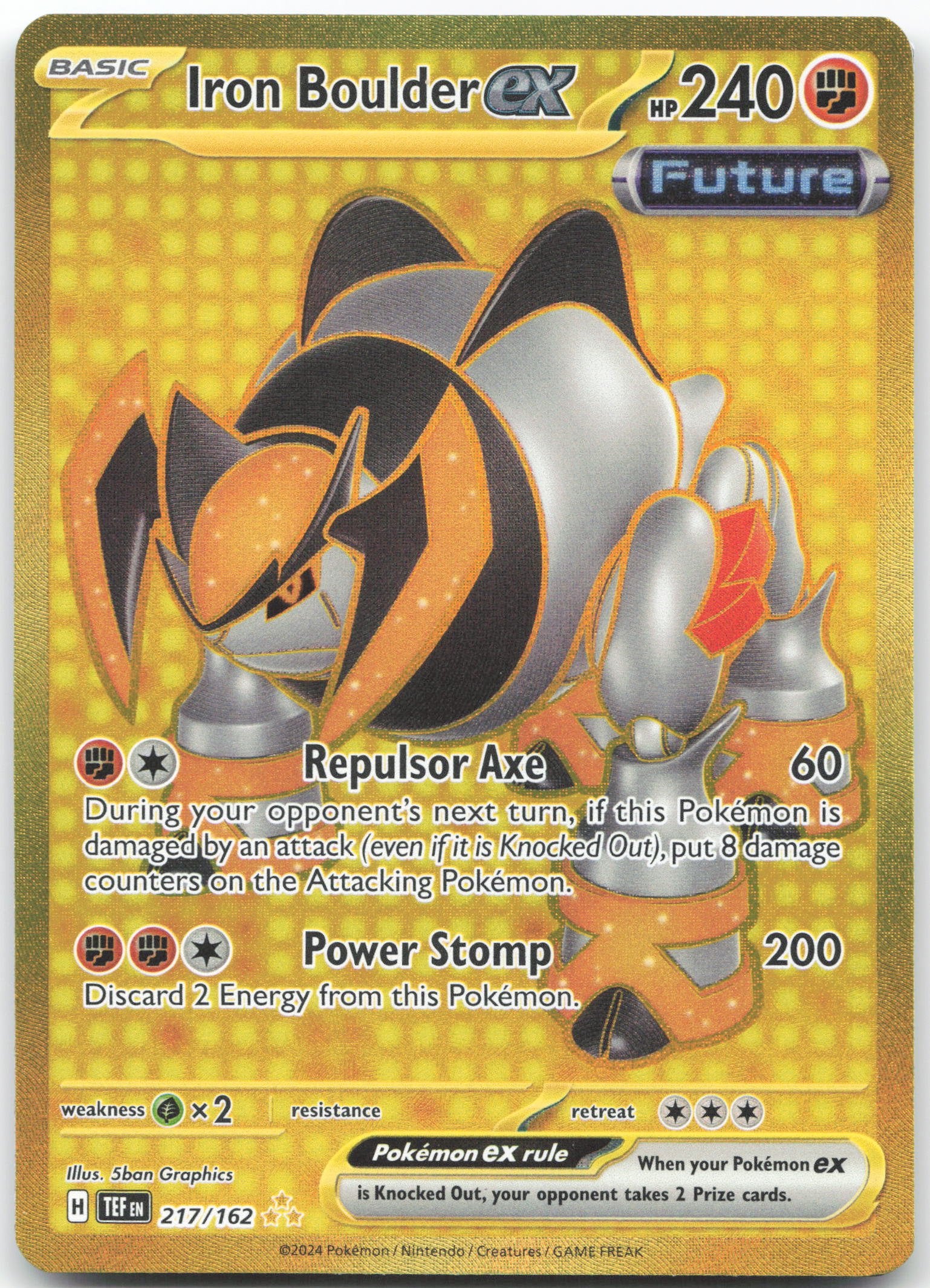 Iron Boulder ex - Hyper Rare SV05: Temporal Forces 217/162 NM