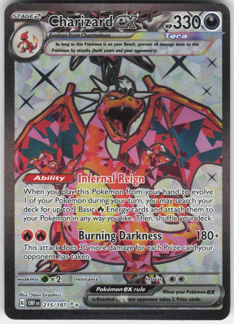 Charizard ex - Ultra Rare SV03: Obsidian Flames 215/197 NM (Back)