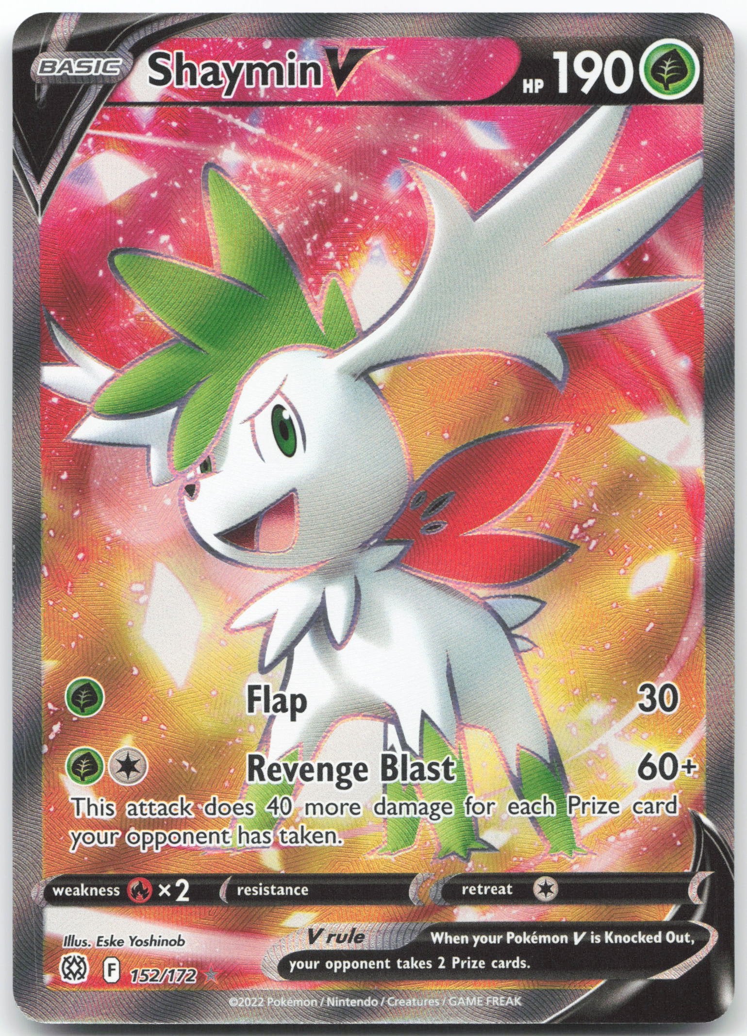 Shaymin V (Full Art) Ultra Rare SWSH09: Brilliant Stars 152/172 NM