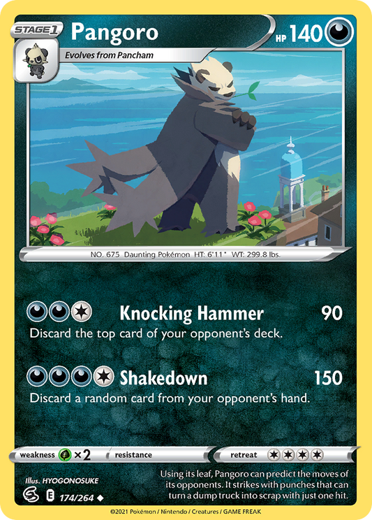 Pangoro 174/264 Uncommon Reverse Holo Fusion Strike NM/LP