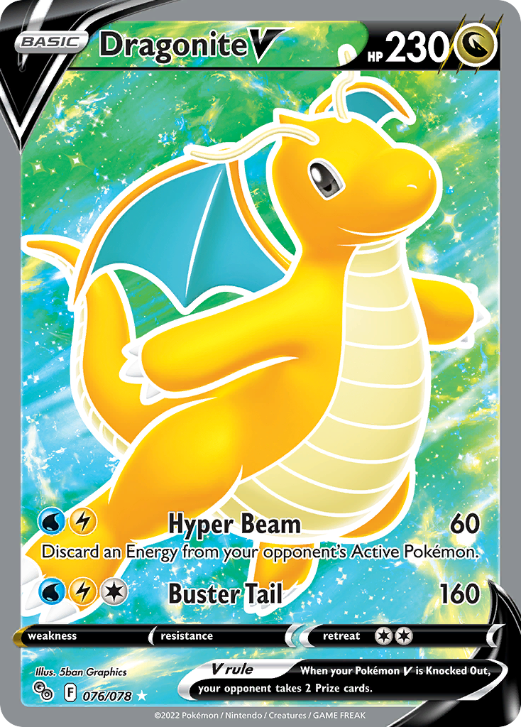 Dragonite V 076/078 Ultra Rare Pokemon GO NM/M