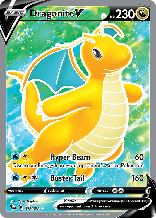 Dragonite V 076/078 Ultra Rare Pokemon GO NM/M