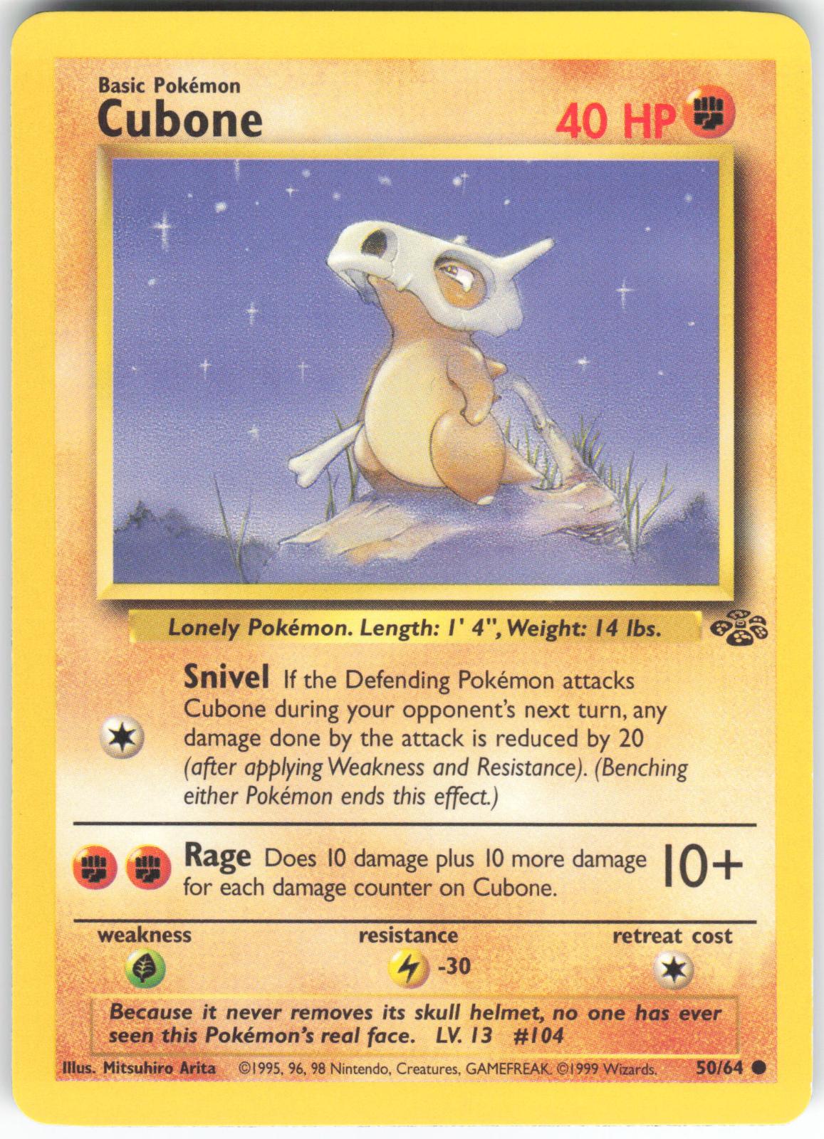 Cubone 50/64 Common Jungle Unlimited NM/LP