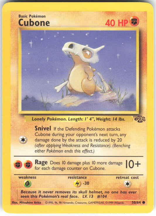Cubone 50/64 Common Jungle Unlimited NM/LP