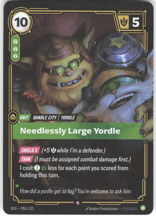 Needlessly Large Yordle Rare Spiritforged 055/221 NM