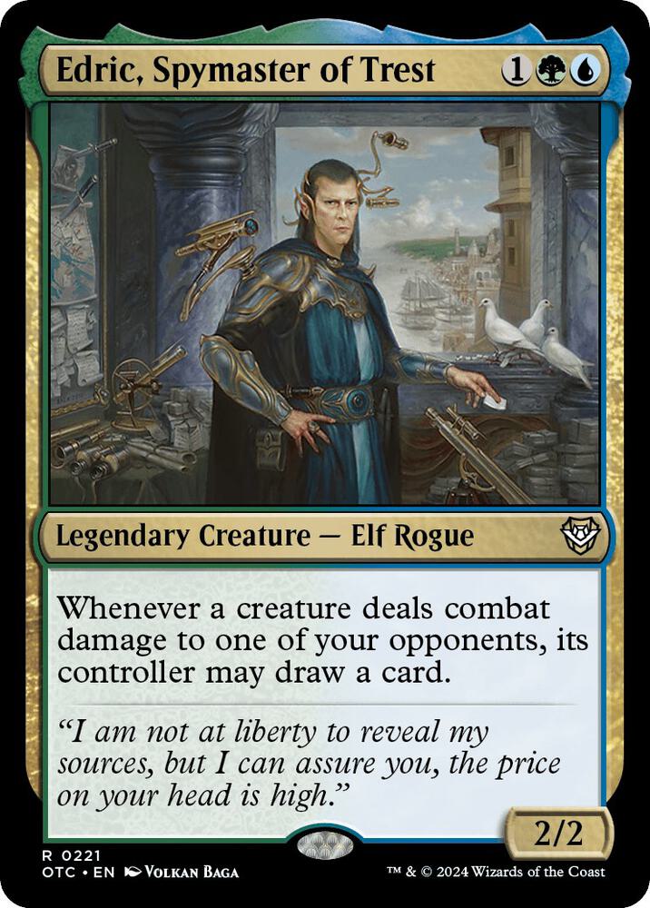 Edric, Spymaster of Trest 221 Rare Commander: Outlaws of Thunder Junction NM/M