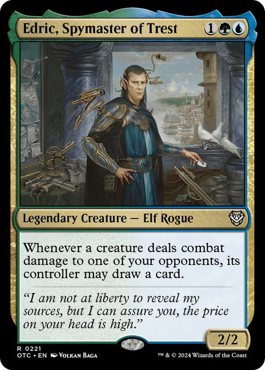 Edric, Spymaster of Trest 221 Rare Commander: Outlaws of Thunder Junction NM/M