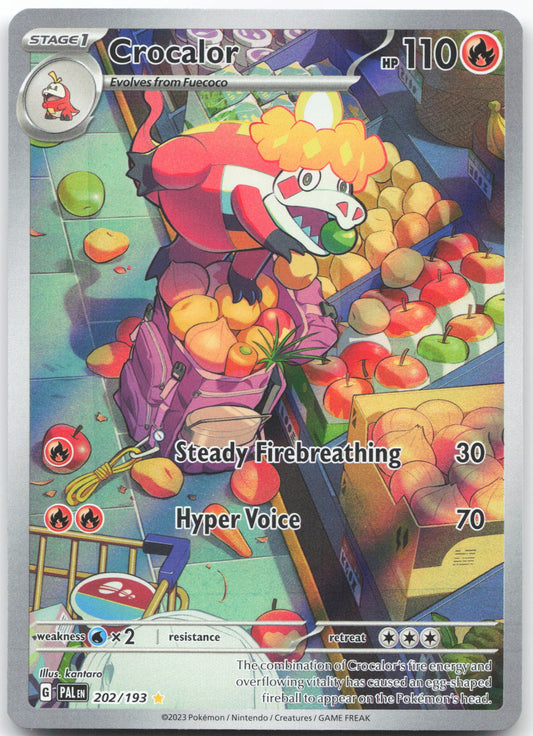 Crocalor - Illustration Rare SV02: Paldea Evolved 202/193 NM