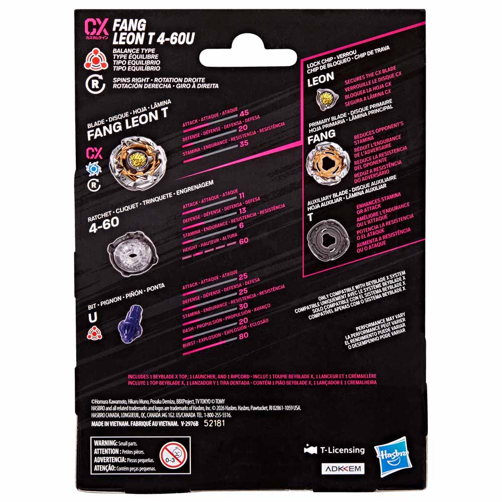 Beyblade X Fang Leon T 4-60U CX Starter Pack Set