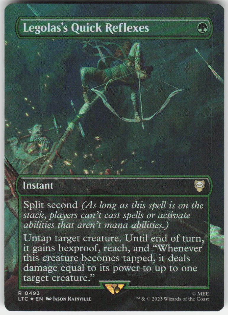 Legolas's Quick Reflexes (Borderless) (Surge Foil) R Commander: The Lord of the Rings: Tales of Middle-earth 537 NM