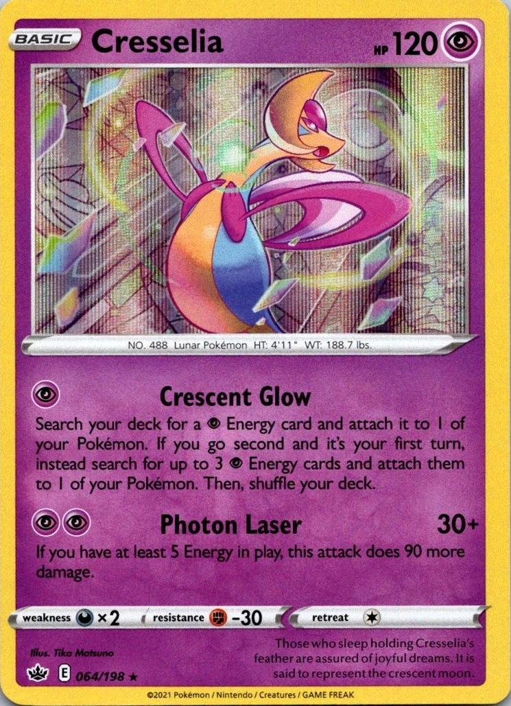 Cresselia 064/198 Rare Chilling Reign Holo NM/LP