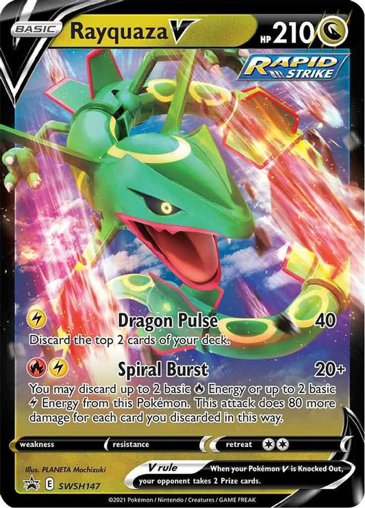 Rayquaza V SWSH147 Promo Sword & Shield Promo Holo NM/M