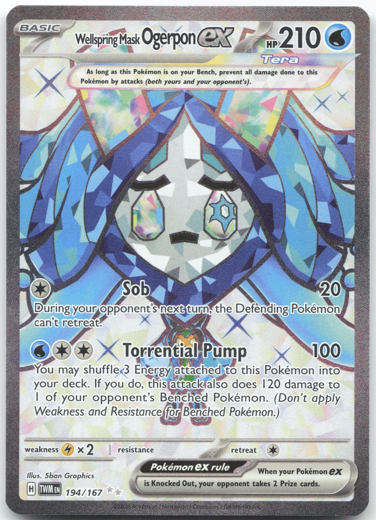 Wellspring Mask Ogerpon ex - Ultra Rare SV06: Twilight Masquerade 194/167 NM