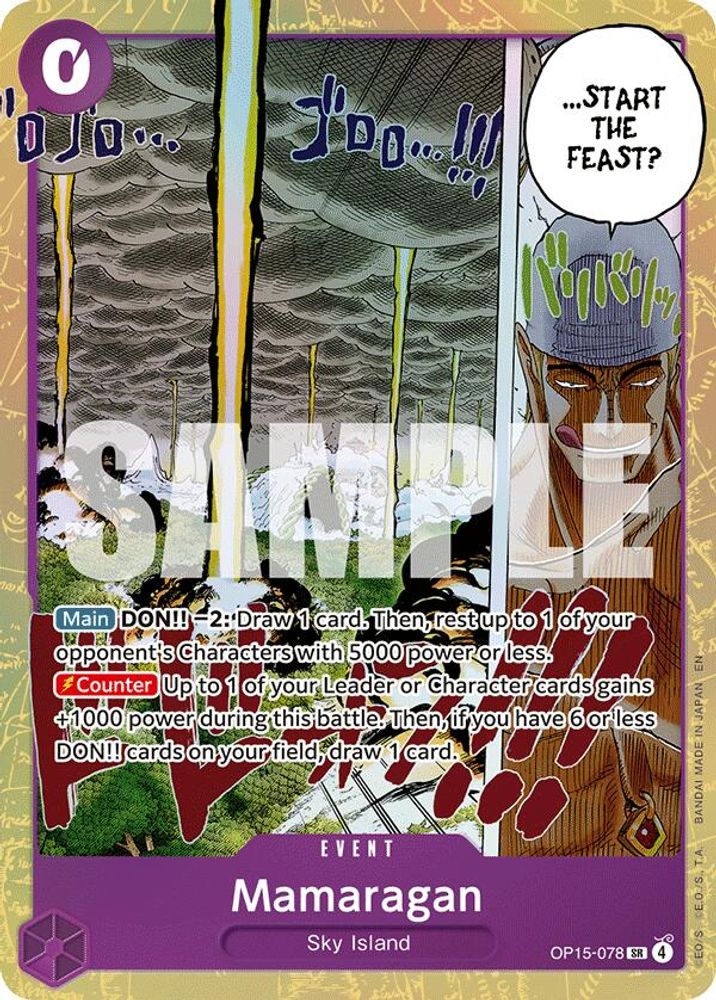 Mamaragan OP15-078 Super Rare Adventure on Kami's Island NM/M