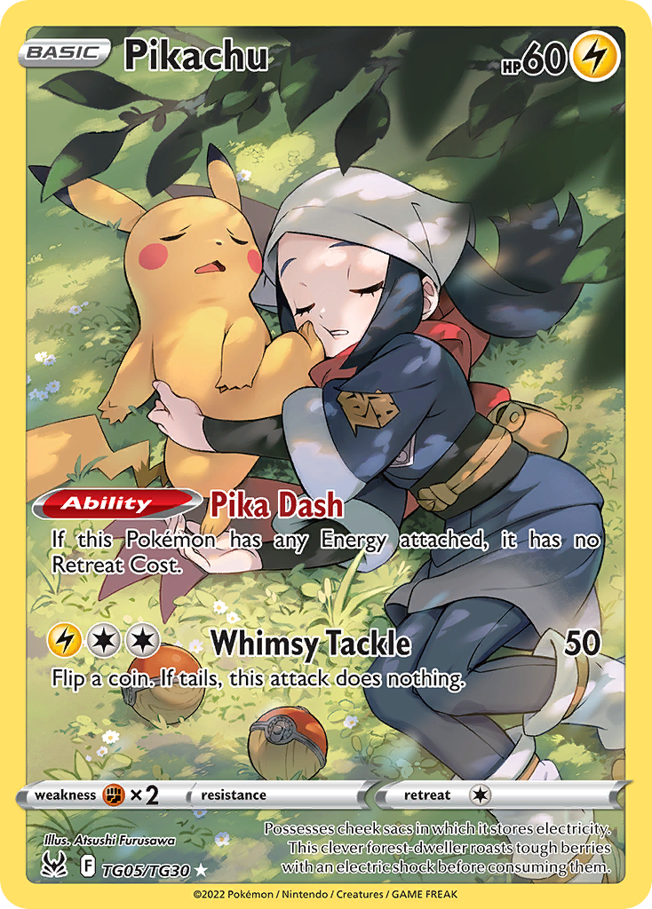Pikachu TG05/TG30 Trainer Gallery Rare Lost Origin Trainer Gallery Holo NM/M