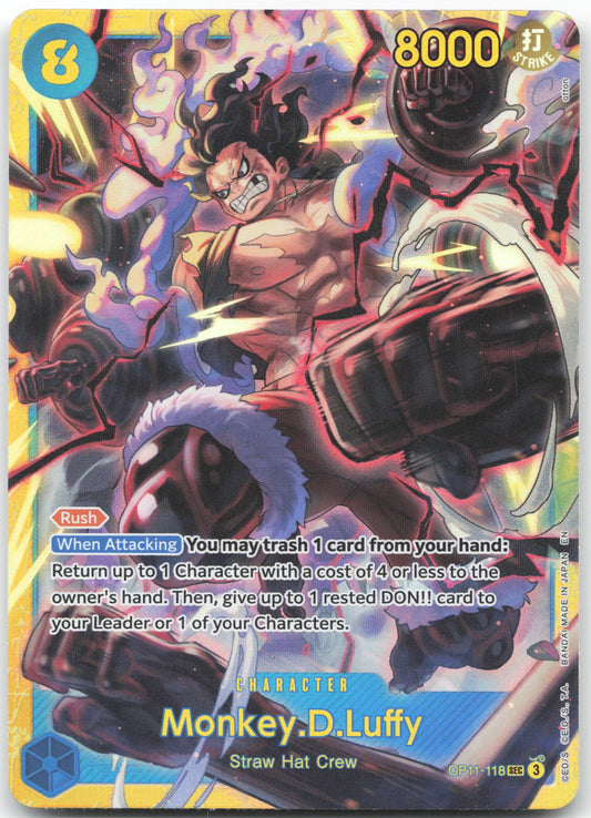 Monkey.D.Luffy (118) SEC A Fist of Divine Speed OP11-118 NM