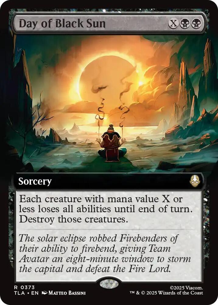 Day of Black Sun (Extended Art) 373 Rare Avatar: The Last Airbender NM/M