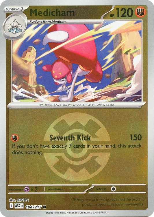 Medicham (Quick Ball) 104/217 Common Reverse Holo Ascended Heroes NM/M