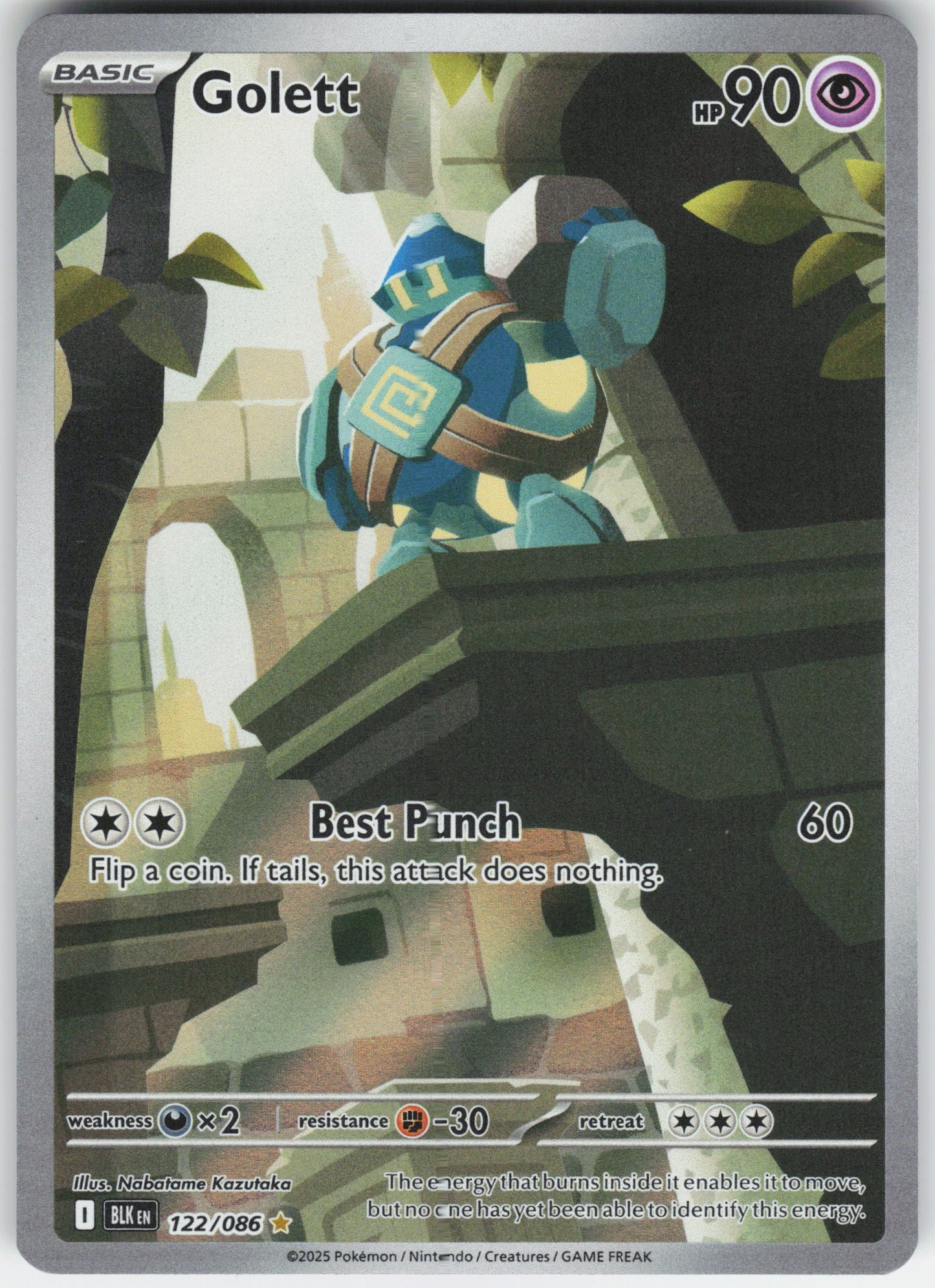 Golett - Illustration Rare SV: Black Bolt 122/086 NM