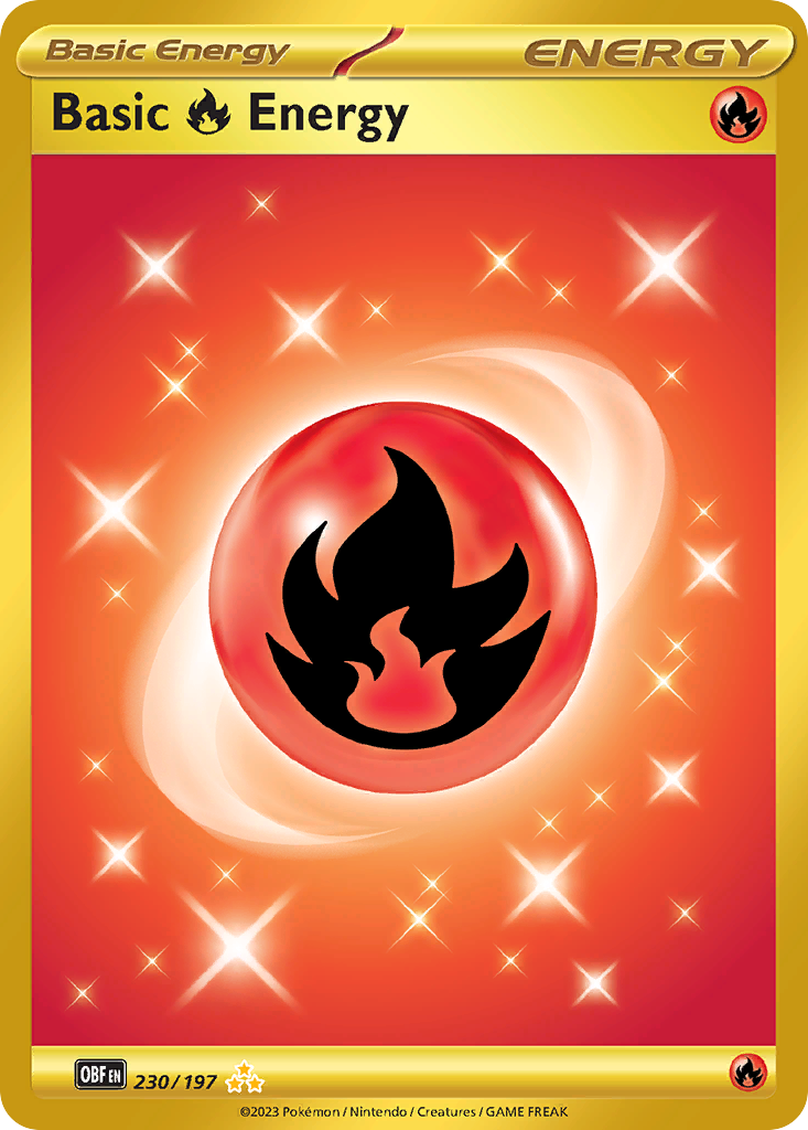Basic Fire Energy 230/197 Hyper Rare Obsidian Flames NM/M
