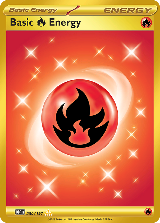 Basic Fire Energy 230/197 Hyper Rare Obsidian Flames NM/M