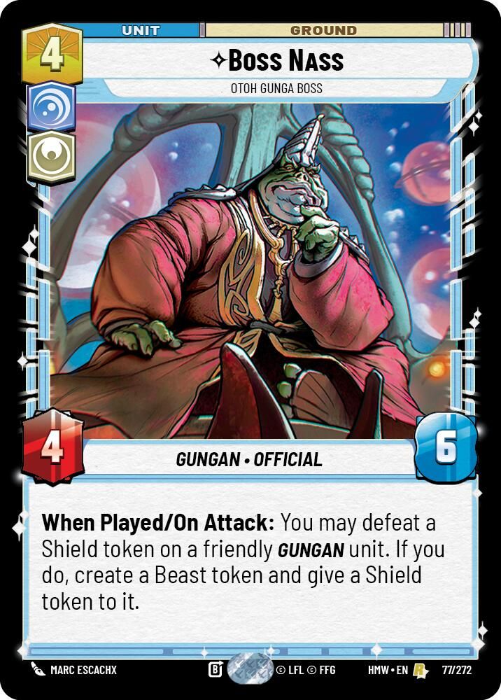 Boss Nass - Otoh Gunga Boss 77/272 Rare Homeworlds NM/M