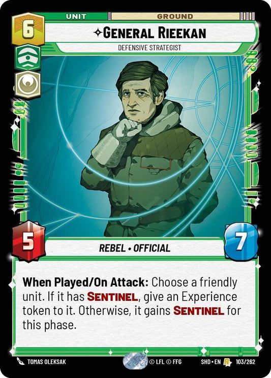 General Rieekan - Defensive Strategist 103/262 Rare Shadows of the Galaxy NM/M