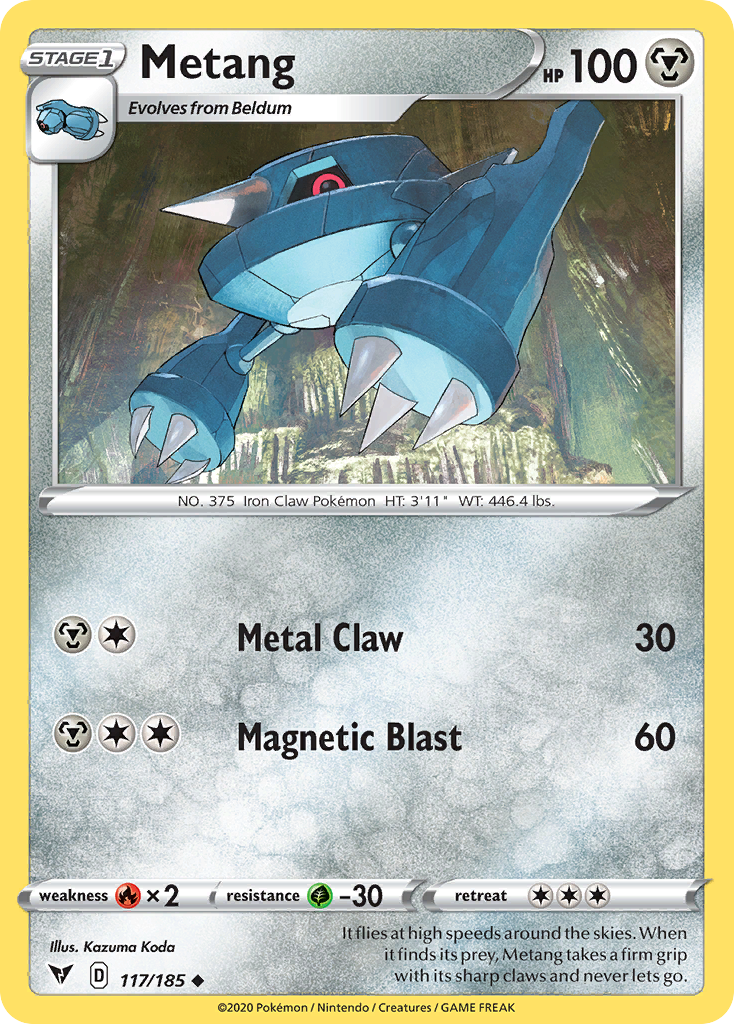 Metang 117/185 UnCommon Reverse Holo Reverse Holo Vivid Voltage NM/LP