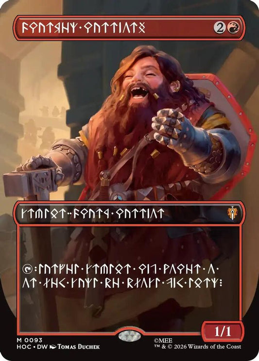 Dwarven Warriors (Borderless) (Dwarvish) 93 The Hobbit: Eternal-Legal NM/M