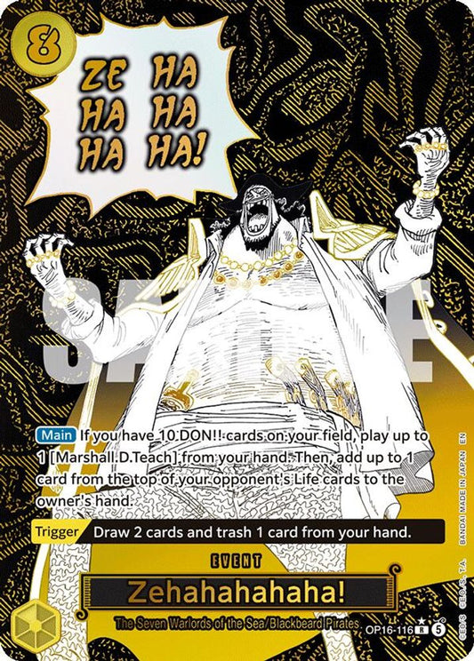 Zehahahahaha! (Alternate Art) OP16-116 Rare The Time of Battle NM/M